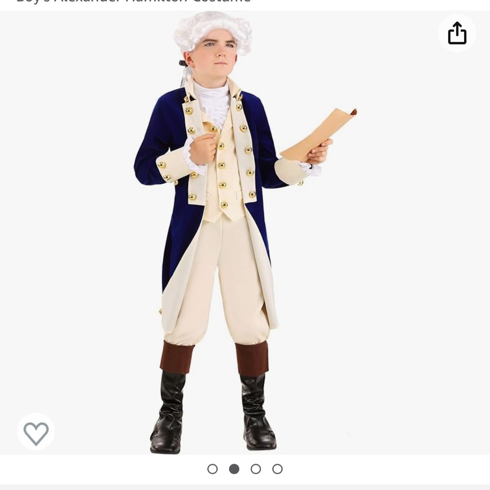 Alexander Hamilton kids costume